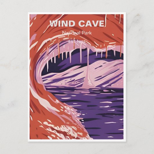 Wind Cave Nationalpark Süd Dakota Vintag Postkarte (Vorderseite)