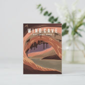 Wind Cave Nationalpark Süd Dakota Vintag Postkarte (Stehend Vorderseite)