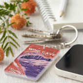 Wind Cave Nationalpark Süd Dakota Vintag Schlüsselanhänger (Vorderseite rechts)