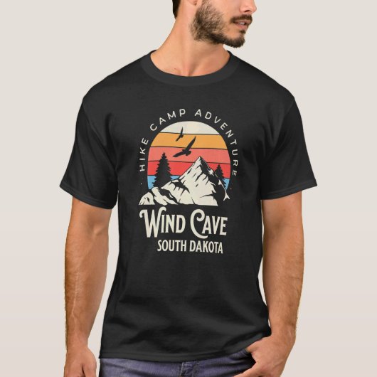 Wind Cave South Dakota Nature Hike Mountains Outdo T-Shirt (Vorderseite)