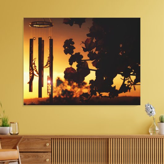 Wind Chime Golden Sunset Leinwand (Insitu (Wohnzimmer))