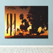 Wind Chime Golden Sunset Leinwand (Insitu (Holzboden))