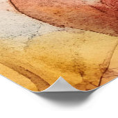 Wind chimes suspended from a flowering branch.  poster (Ecke)