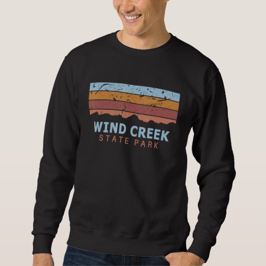Wind Creek State Park Alabama Retro Cool Sweatshirt (Vorderseite)