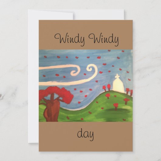 Wind Day Fall Card Einladung (Vorderseite)