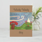 Wind Day Fall Card Einladung (Stehend Vorderseite)