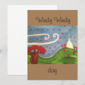 Wind Day Fall Card Einladung (Vorne/Hinten)