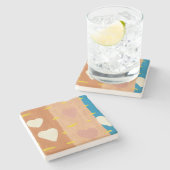 Wind der Liebe Steinuntersetzer (Seitenansicht)