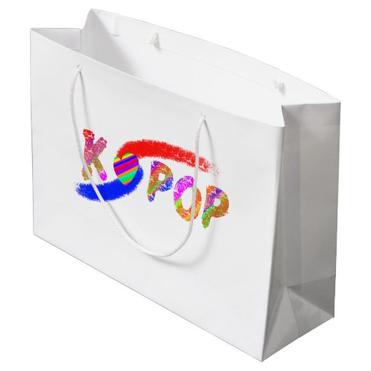 Wind des K-Pops Große Geschenktüte (Rückseite Schrägansicht)