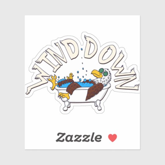 Wind Down Eagle Aufkleber (Blatt)