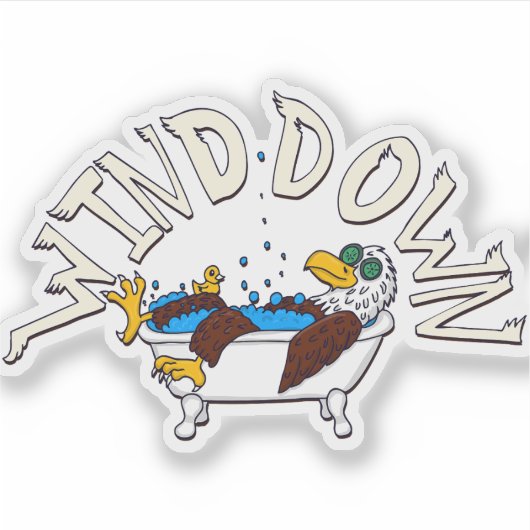 Wind Down Eagle Aufkleber (Vorderseite)