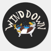 Wind Down Eagle Runder Aufkleber (Vorderseite)