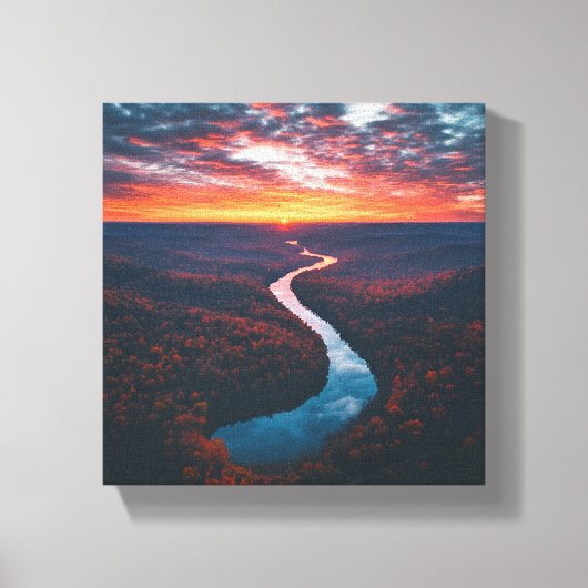 Wind durch den Herbstwald Leinwanddruck (Vorderseite)