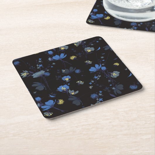 Wind durchgebranntes Blumenmuster Rechteckiger Pappuntersetzer (angewinkelt)