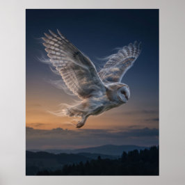 Wind Eule Dämmerung Himmel Poster