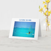 "WIND FANGEN" BIRTHTAGE WÜNSCHE KARTE (Gelbe Blume)