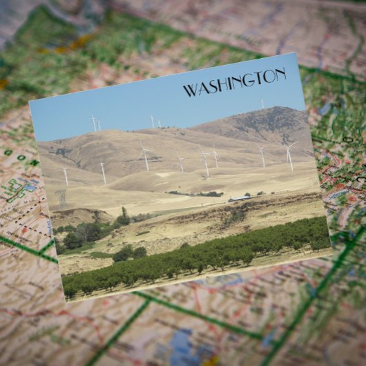 Wind Farms Train - Wind Staat Postkarte