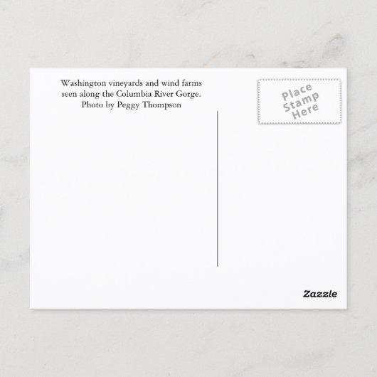 Wind Farms Train - Wind Staat Postkarte (Rückseite)