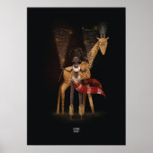 WIND FLOWS GIRAFFE von Alexandra Dikaia Poster (Vorne)