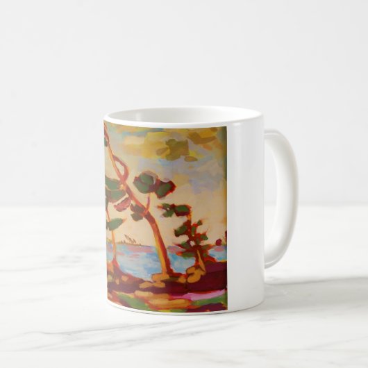 Wind-gefegte Bäume Kaffeetasse (VorderseiteRechts)