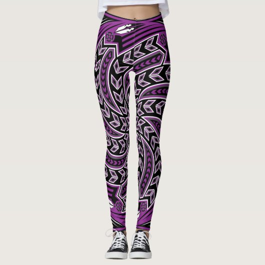Wind-Geist lila Leggings (Vorderseite)