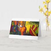 Wind GREETING CARD Karte (Gelbe Blume)