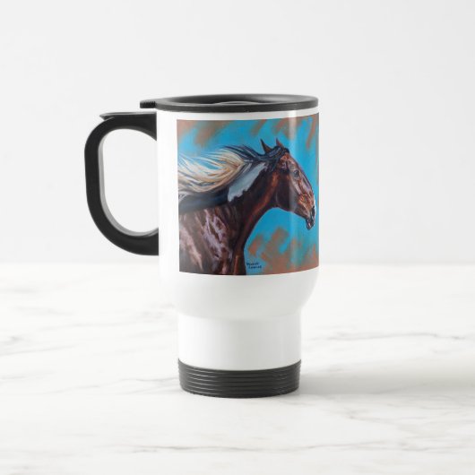 Wind Horses Steel Travel Mug Reisebecher (Links)