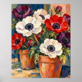 Wind in den Anemonen Kunstprint Poster (Vorne)