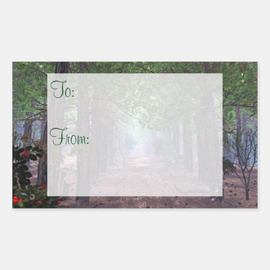 Wind in den Pines Geschenk Aufkleber (Vorderseite)