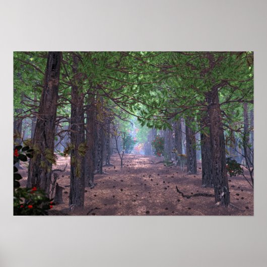 Wind in den Pinien Print Poster (Vorne)