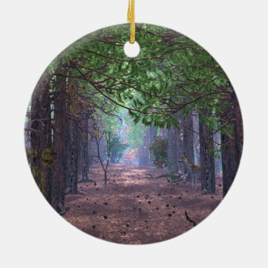 Wind in den Pinienwäldern Keramikornament (Hinten)