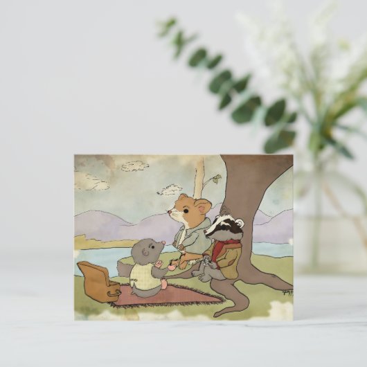 Wind in den Willows Postkarte (Stehend Vorderseite)