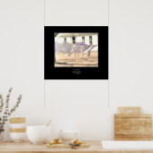 Wind in der Washline - Haiku Poster (Küche)