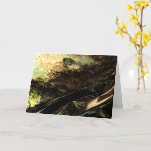 "Wind in Gras" Digital transformierte Wiese Karte (Gelbe Blume)