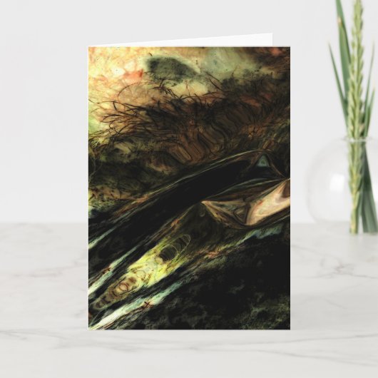 "Wind in Gras" Digital transformierte Wiese Karte (Vorderseite)