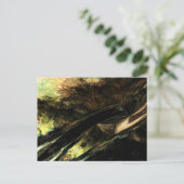 "Wind in Gras" Digital transformierte Wiese Postkarte (Stehend Vorderseite)