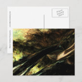 "Wind in Gras" Digital transformierte Wiese Postkarte (Vorne/Hinten)