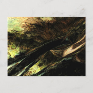 "Wind in Gras" Digital transformierte Wiese Postkarte