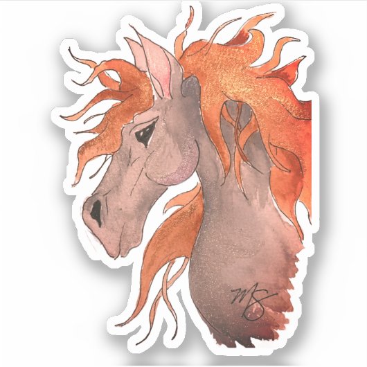 Wind in meinem Haar! Aufkleber (Vorderseite)