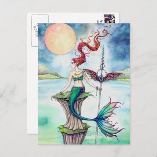 Wind Irlands Art der Meerjungfrau Postkarte (Vorne/Hinten)