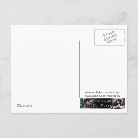 Wind Irlands Art der Meerjungfrau Postkarte (Rückseite)