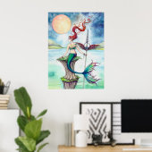 Wind Irlands Fantasy Mermaid Art Poster (Heimbüro)