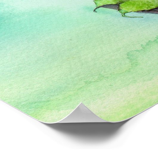 Wind Irlands Fantasy Mermaid Art Poster (Ecke)