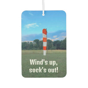 Wind ist auf, Socke ist raus, Foto, Lustig, Luftfa Autolufterfrischer