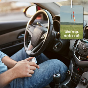Wind ist auf, Socke ist raus, Foto, Lustig, Luftfa Autolufterfrischer