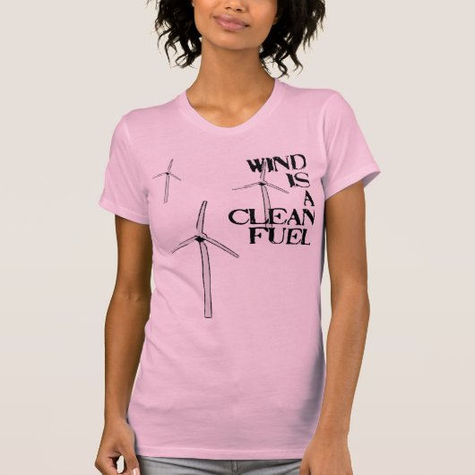 Wind ist ein sauberer Brennstoff T-Shirt (Vorderseite)