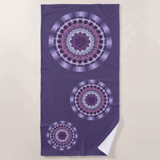 Wind Mandala Beach Handtuch (Vorderseite)
