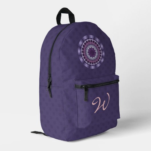 Wind Mandala Bedruckter Rucksack (Rückseitige Ecke links)