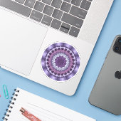 Wind Mandala Contour Sticker (Laptop mit iPhone)