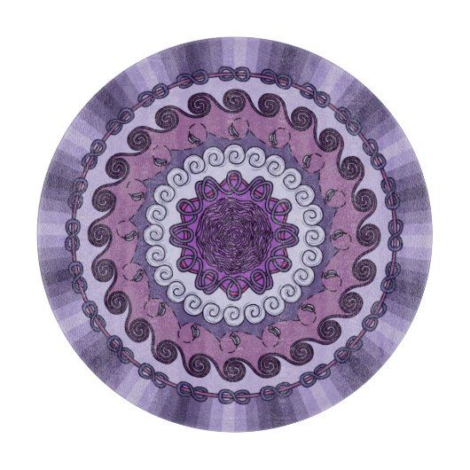 Wind Mandala Glas Cutting Board Schneidebrett (Vorderseite)